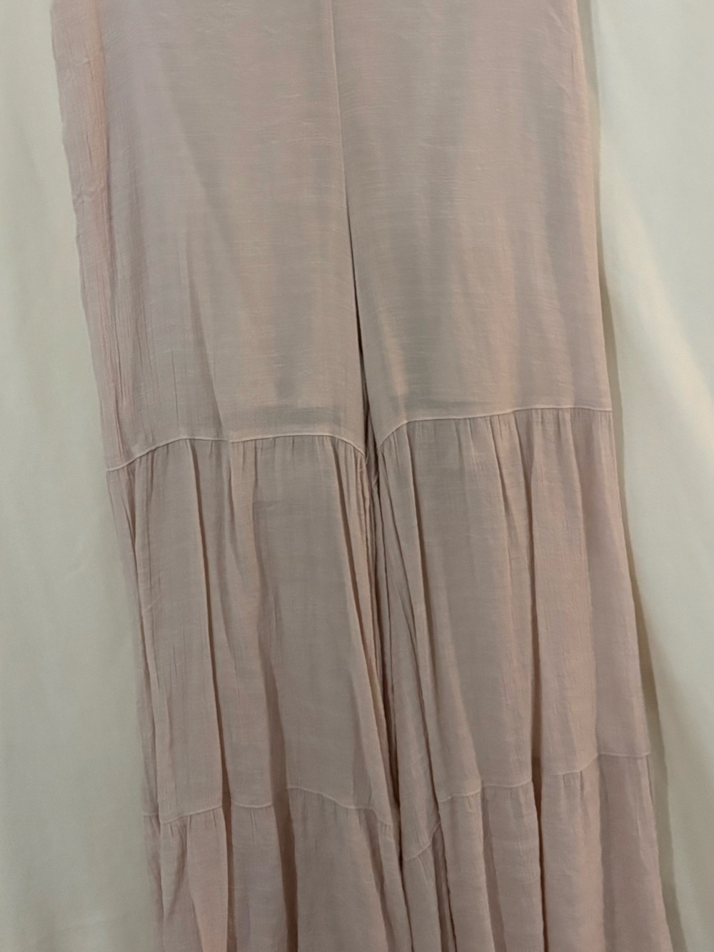 Light Tan Tiered Wide Leg Pants